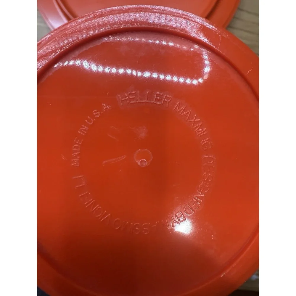 MCM Mid Century Modern Heller by Massimo Vignelli Red Cup & Plate‎ Melamine
